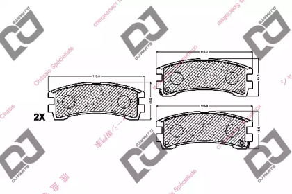 Комплект тормозных колодок DJ PARTS BP1472